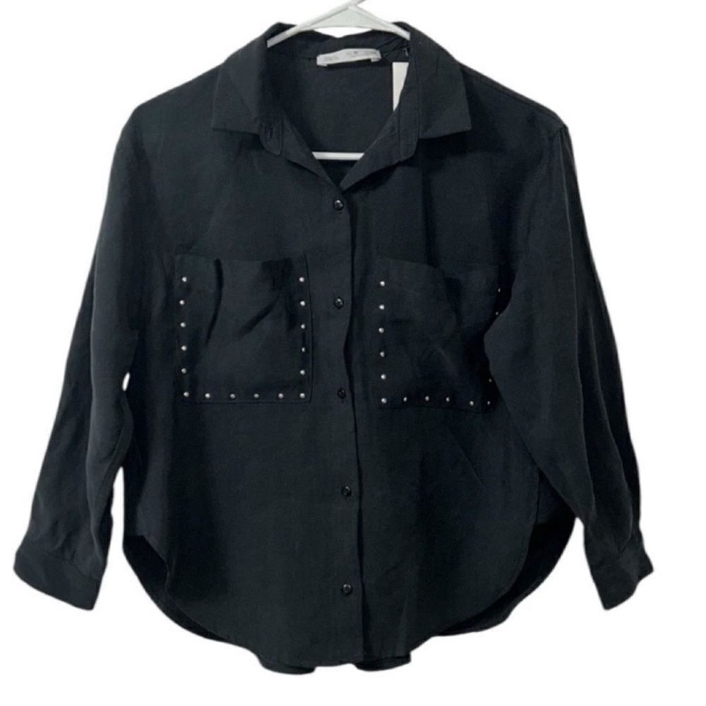 Zara Kids Girls Black Button Down
Shirt(Size 10Yrs)